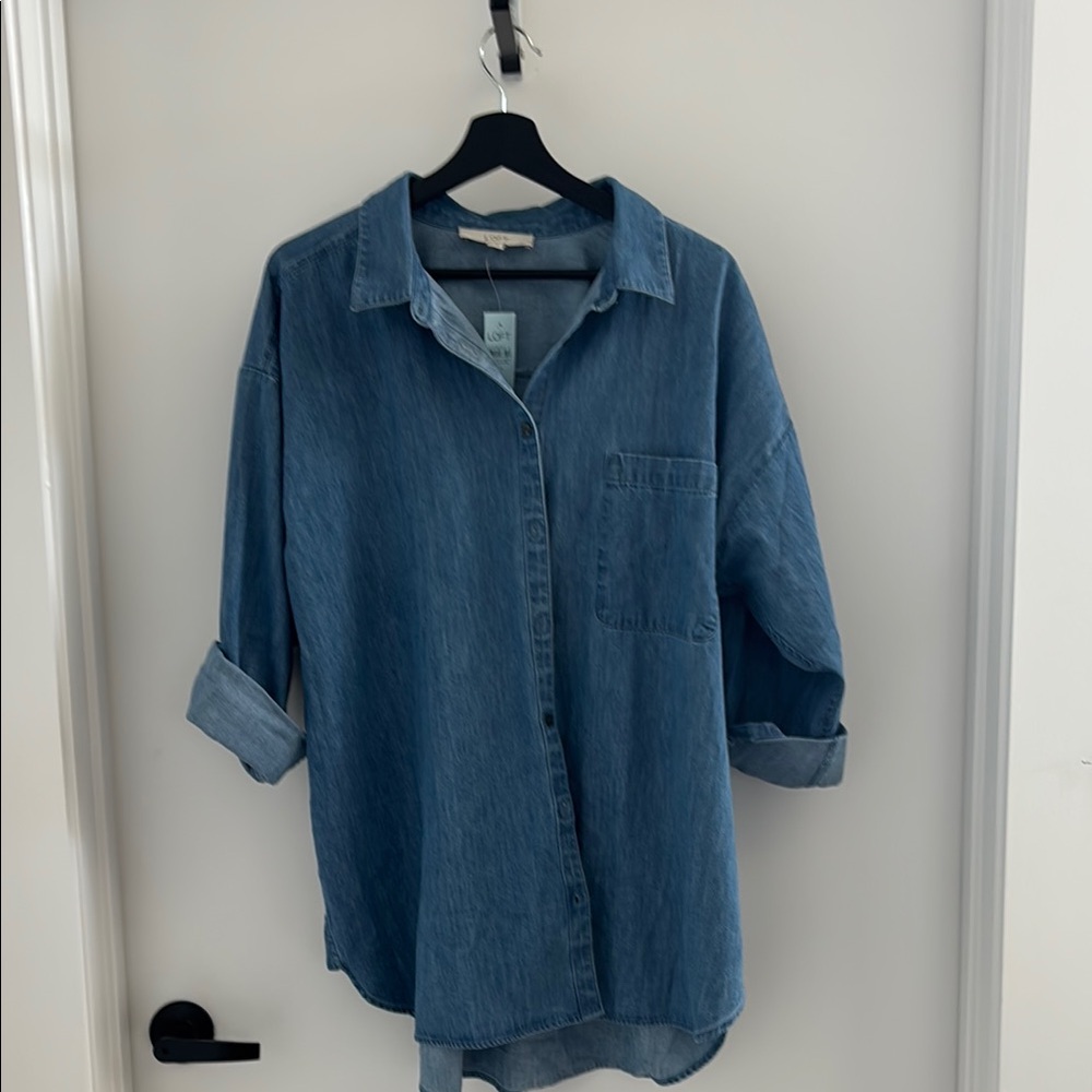 Loft- Casual Blue Denim Shirt